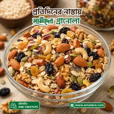 পুষ্টিকর গ্রানোলা | ১২ রকমের নাটসের শক্তি | আমাদের গ্রানোলা