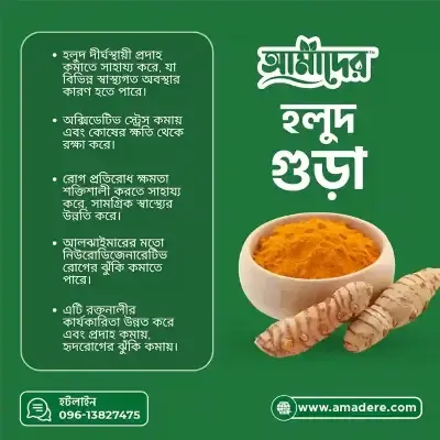 আমাদের™ হলুদ গুড়া মসলা - (Amader™ Natural Turmeric Powder)
